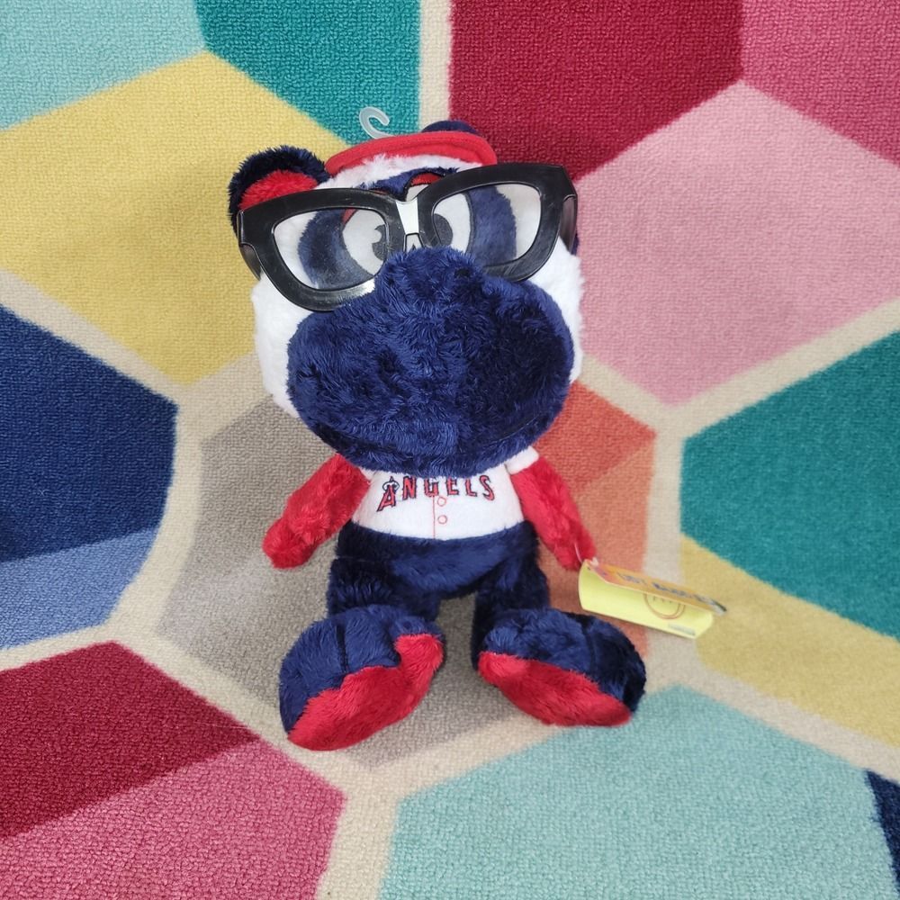 Study Buddies Team Nerds Plush Mascot with Glasses Angels Baseball